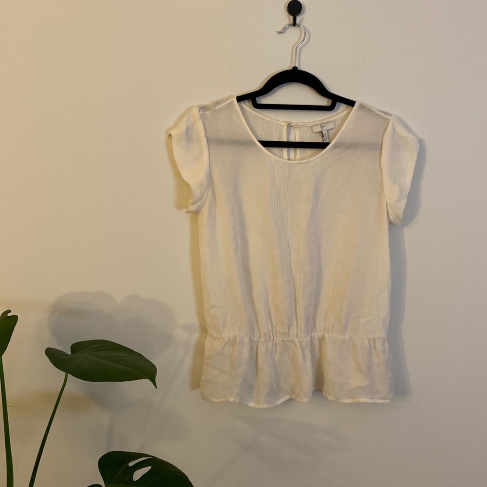 Joie Silk Peplum Blouse